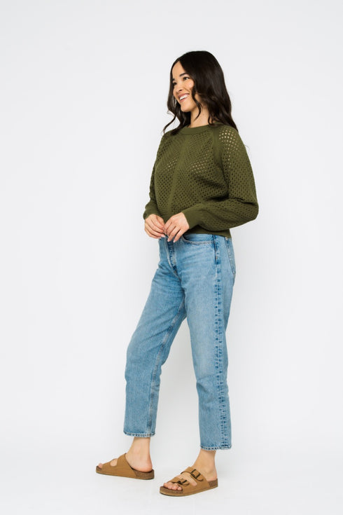 Ellie-Pointelle Pullover